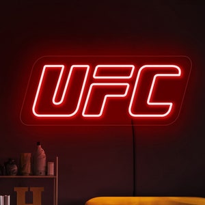 UFC neon light, UFC led sign, Ufc logo, Fighting neon sign, GYM neon sign, Boxing neon sign, Ufc gift, Fighting wall decor, Ufc wall decor