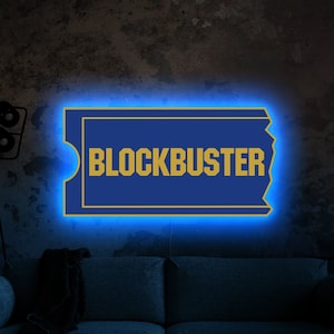 Blockbuster neon sign, Blockbuster light sign, Blockbuster led sign, Home cinema sign, Blockbuster gift, Blockbuster art, Blockbuster decor