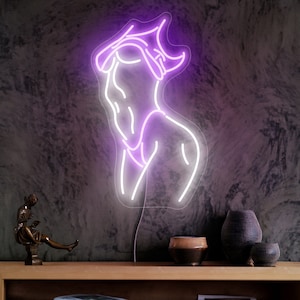 Woman body neon sign, Girl body neon sign, Lady neon sign, Aesthetic neon sign, Neon sign bedroom, Woman body wall art, Woman body decor