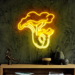 Mushroom neon sign, Mushroom led sign, Wild mushroom sign, Mushroom gift, Neon sign bedroom, Neon sign kitchen, Mushroom art, Mushroom decor