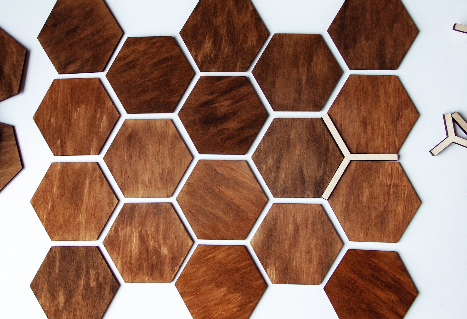 Wall Panel Wall Decor Hexagon Wood Wall Etsy