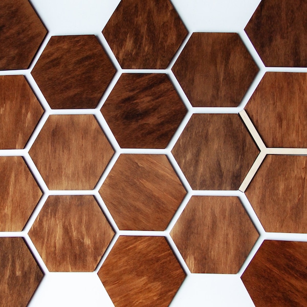 Honeycomb wall panel, Honeycomb wall decor, Hexagon wood wall art, Hexagon wall panel, Hexagon wall tile, Wood hexagon panels