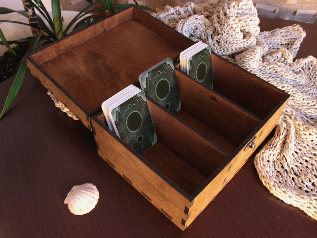 Trading Card Box Organizer, Wood Card Box, Trading Card Storage, Custom Trading Card Box