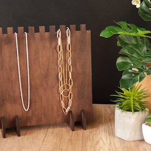Custom necklace holder, Wooden necklace display stand, Necklace wood stand, Necklace organizer stand, Pendant display holder, Jewelry stand