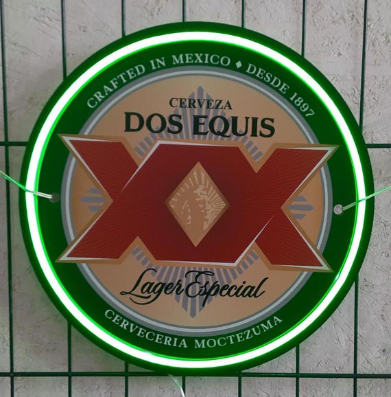 Dos Equis Neon Sign, Dos Equis Light Sign, Dos Equis Logo, Beer