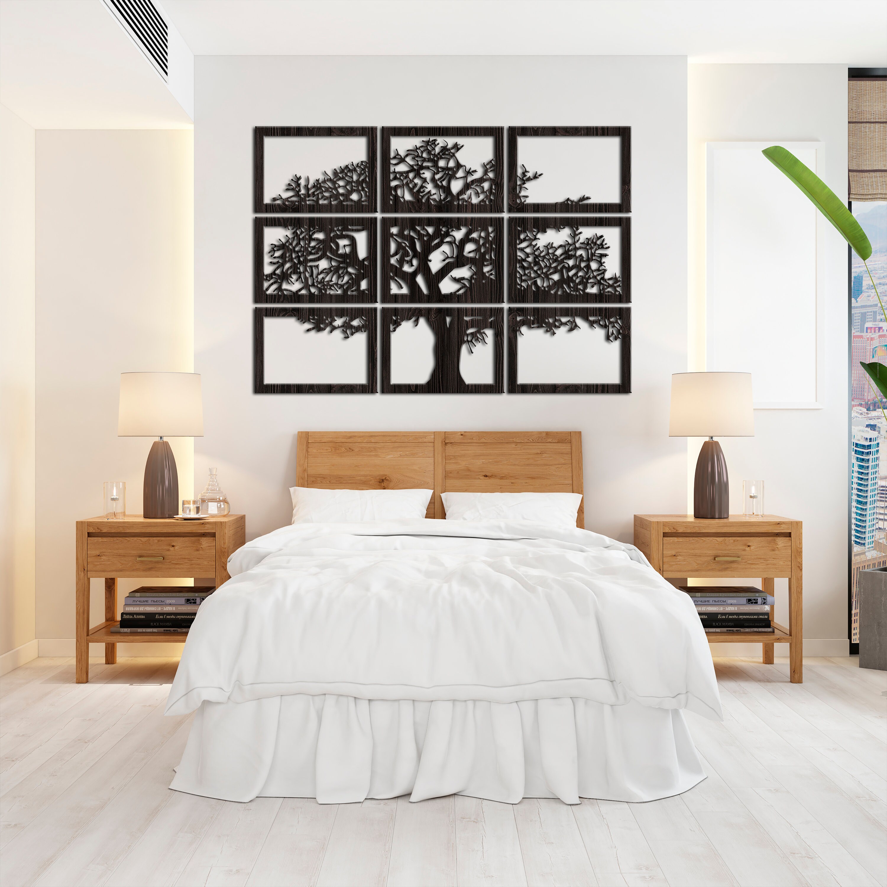 Wood Panel Wall Art Wood Panel Wall Decor 3 Panel Wood Wall Etsy