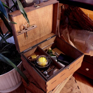 Aosekaa Wooden Sewing Box Sewing Box Basket Empty Box DIY Storage Case for  Thread Scissors Thimble Wood Sewing Basket Needlework Box