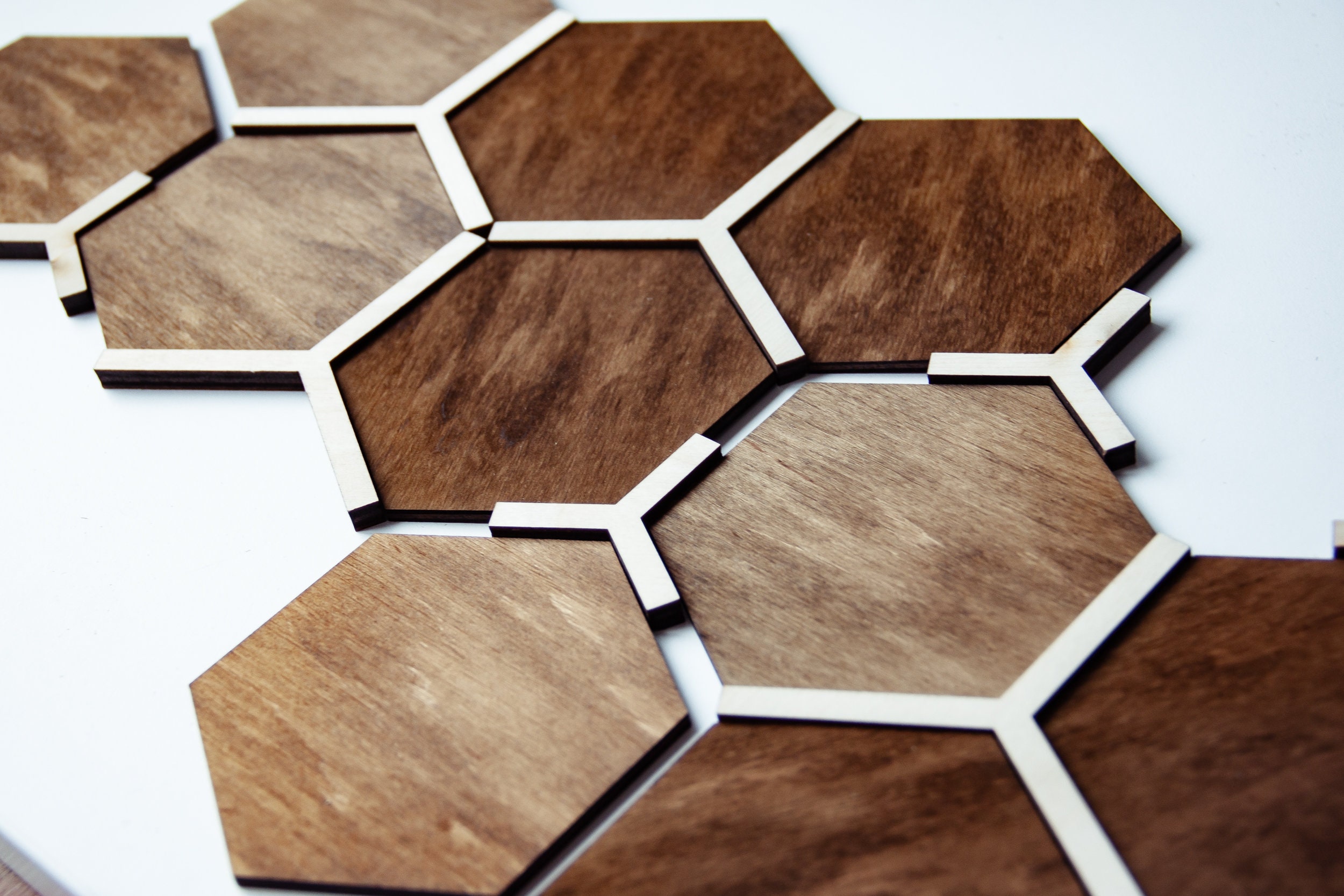 Wall Panel Wall Decor Hexagon Wood Wall Etsy