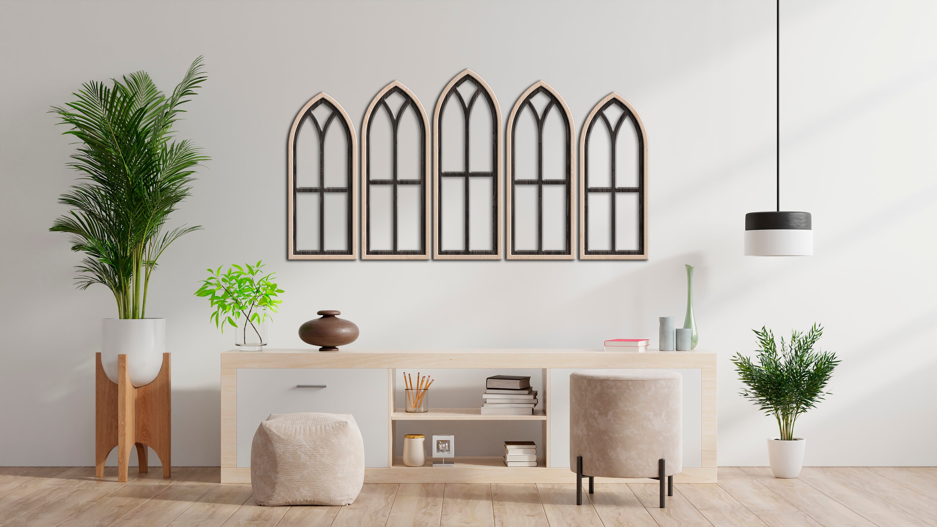 Window Frame Wall Decor Arch Window Wall Decor Cathedral Etsy