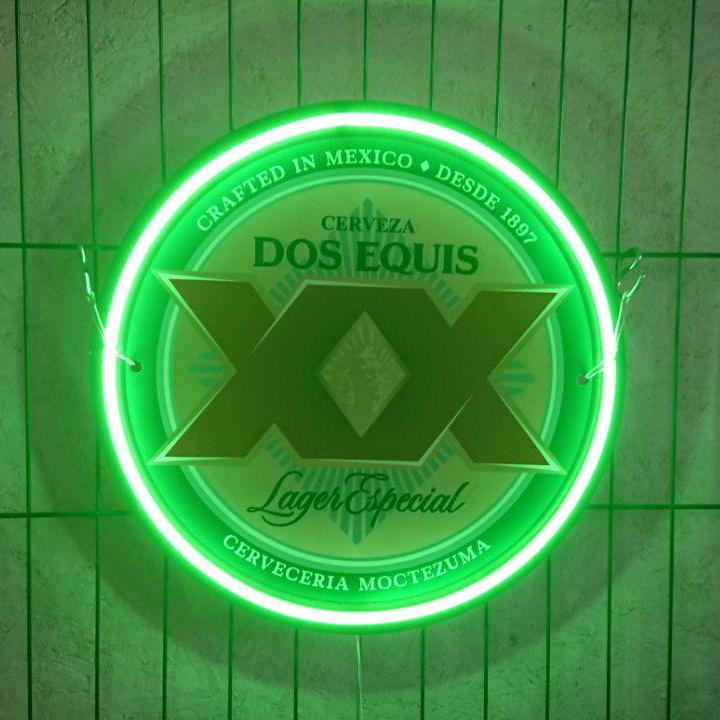 Dos Equis Neon Sign, Dos Equis Light Sign, Dos Equis Logo, Beer