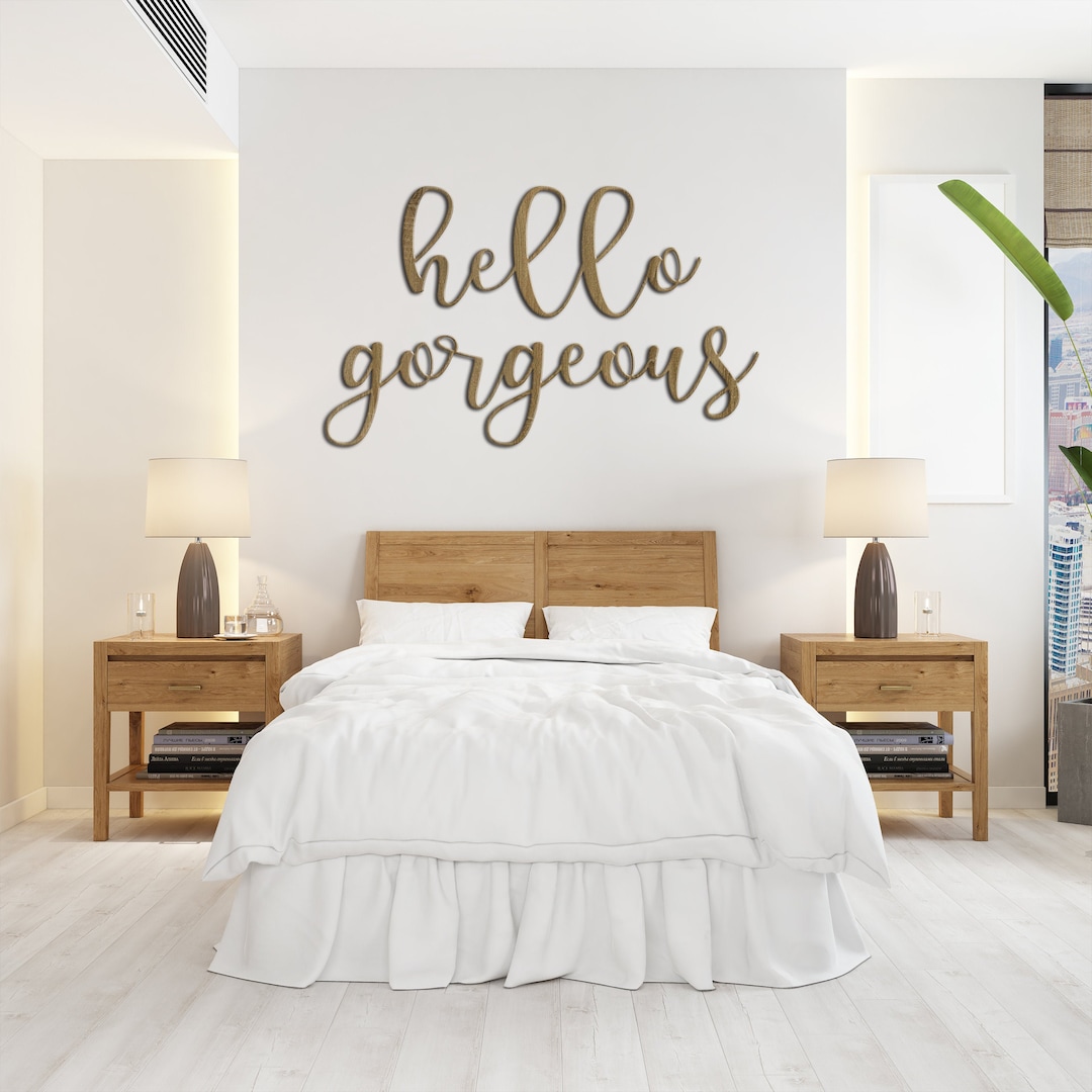 Hello Sign, Hello Wall Decor, Hello Wood