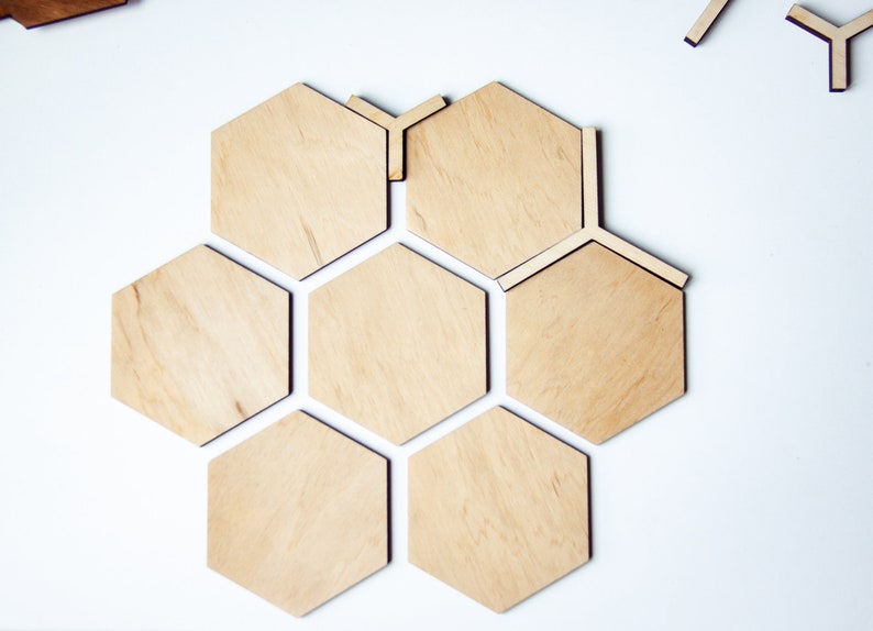 Wall Panel Wall Decor Hexagon Wood Wall Etsy
