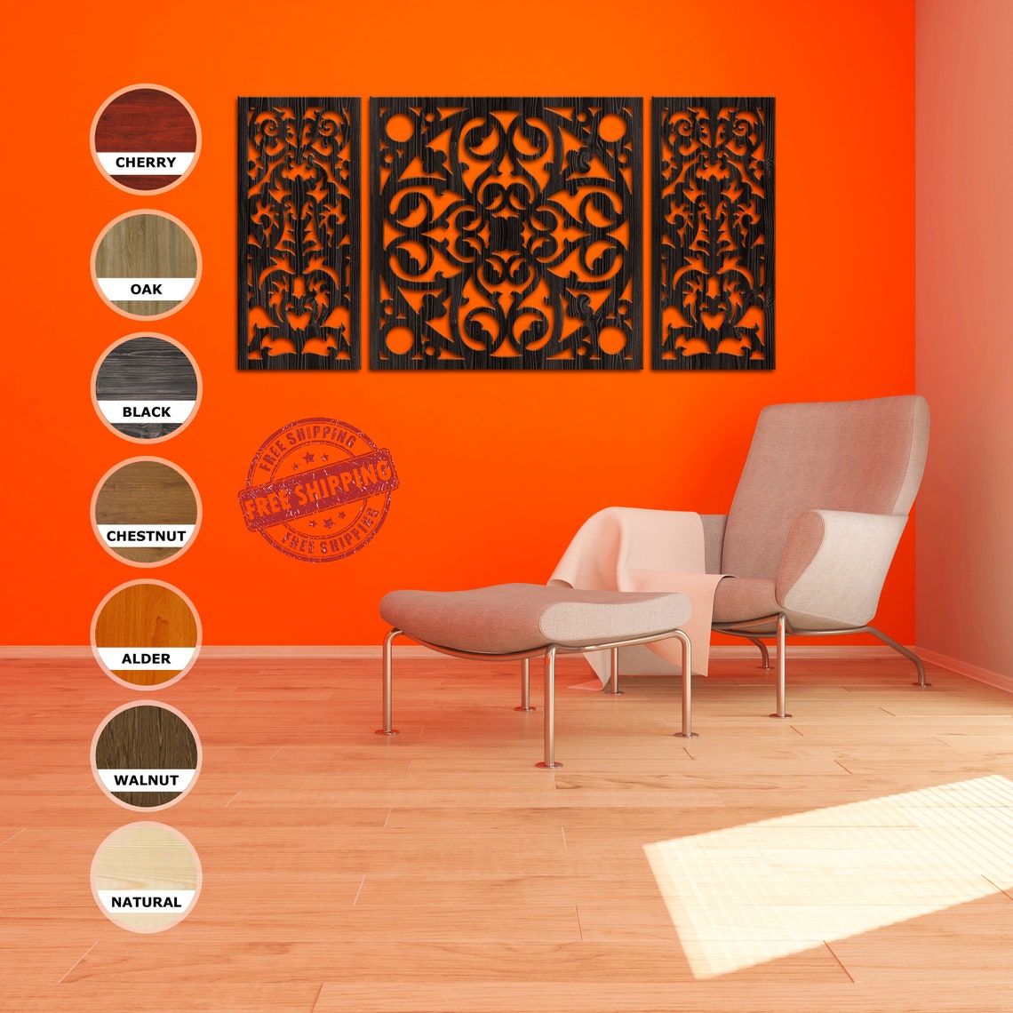 3 Panel Wood Wall Art Wooden Panel Wall Decor Wooden Panel Etsy