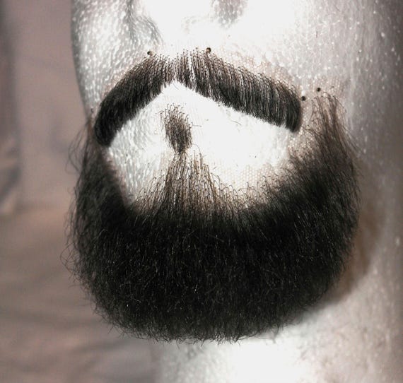 cosplay human hair mustache