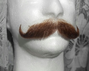Realistic Fake Ginger Steampunk Moustaches. Hair and Yak Hair, full hand made for Film, Theatre and TV. Ready for send!