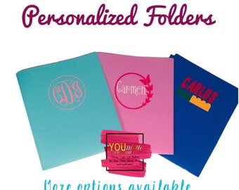 Personalized Folders/3 Prong Folders/Pocket Folders/Custom School Supplies/Personalized School Supplies/Read Description!!!