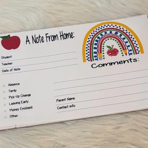 Note From Home to School