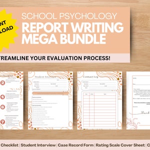 School Psychology Report Writing, Psychology Report Writing, Developmental Psychology, Special Education, School Psychology Organization