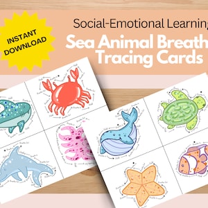 Kinder aufmerksames Atmen Karten, sozial emotionales Lernen, Bewältigungsfähigkeiten, ruhige Ecke, Beruhigungskonzepte, Beratung Ressourcen, SEL für Kinder
