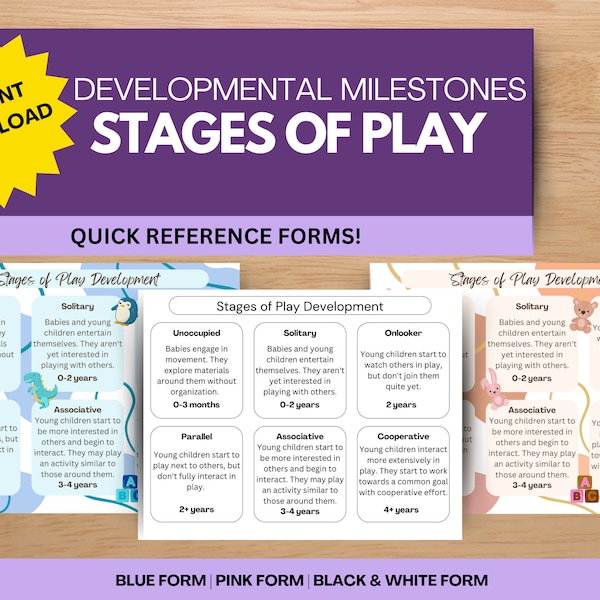 Developmental Milestones Stages of Play, Play Milestones, School Psychology, Developmental Psychology, Early Intervention, Reference Form