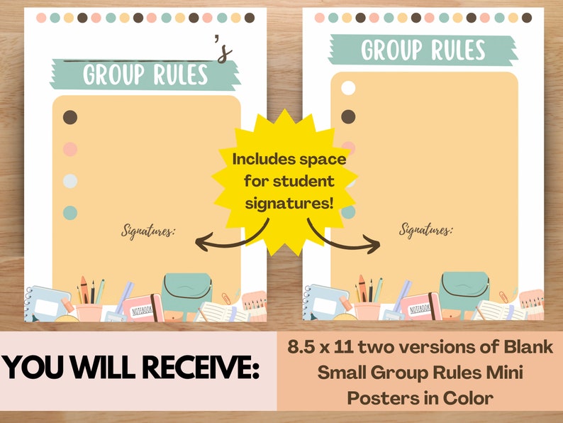 Small Group Rules Bundle, Social Emotional Learning, Small Group ...
