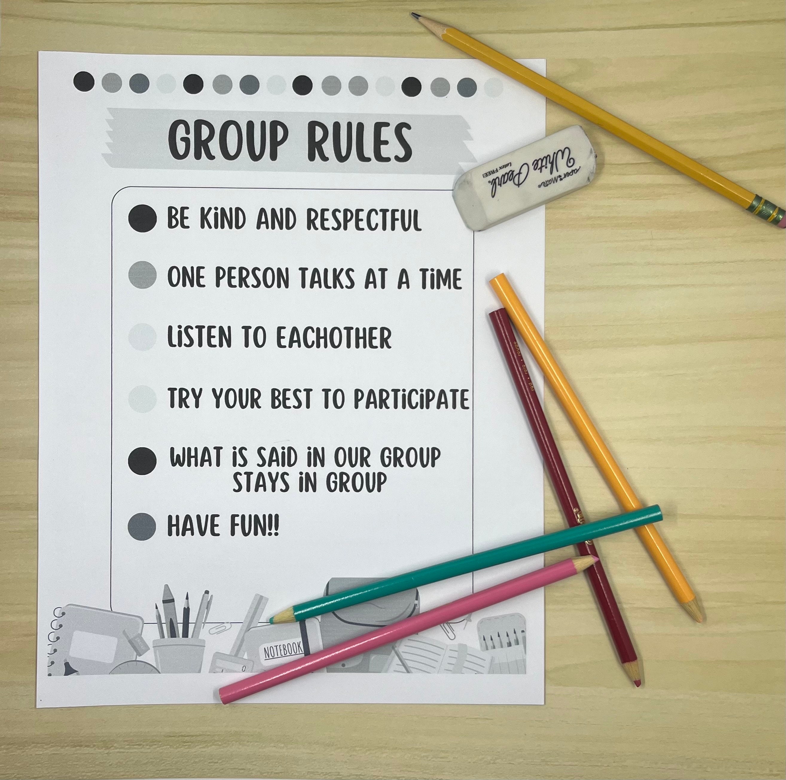 Small Group Rules Bundle, Social Emotional Learning, Small Group ...