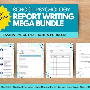 School Psychology Report Writing, Psychology Report Writing, Developmental Psychology, Special Education, School Psychology Organization