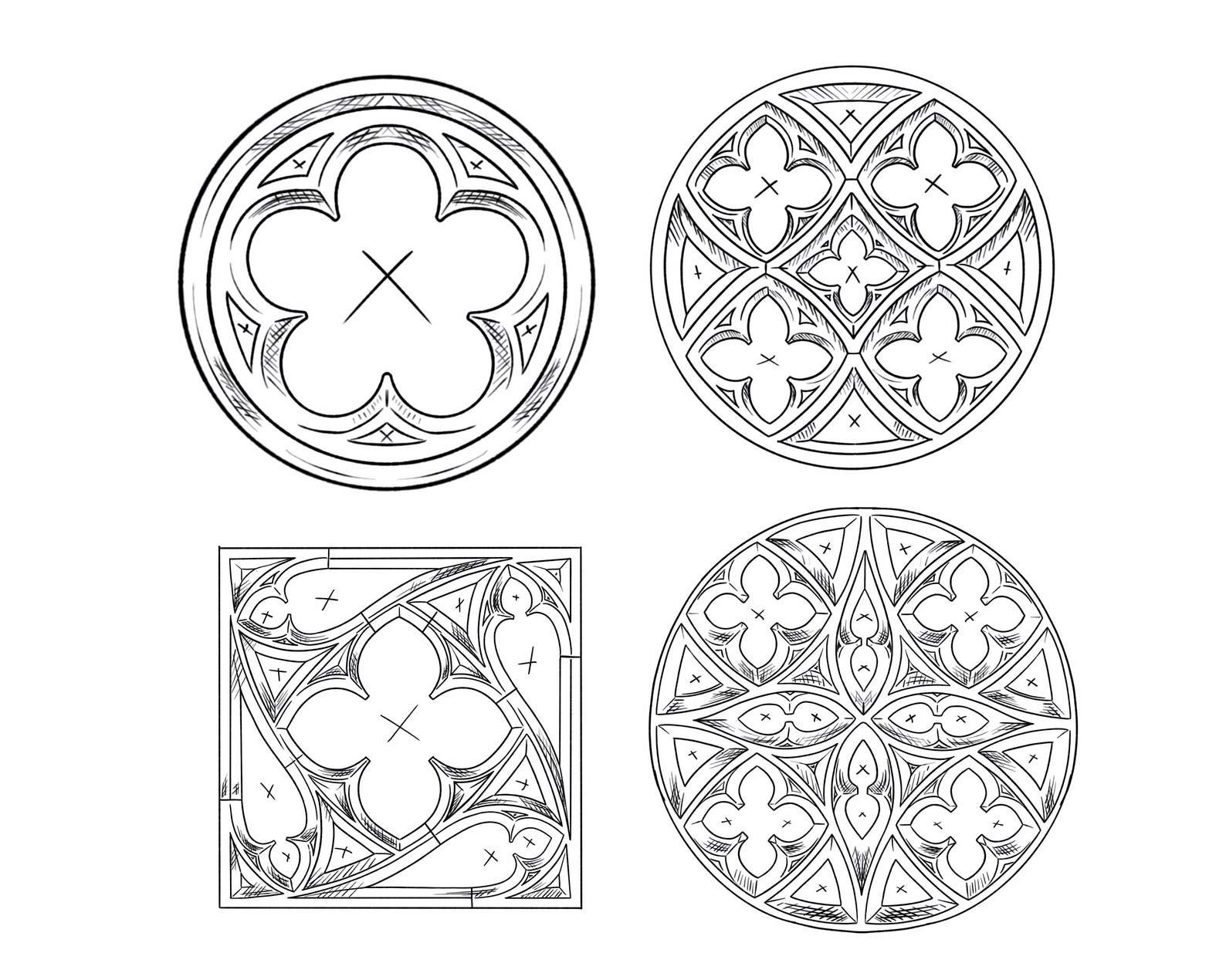 Procreate Tattoo Brush Set and Stamps Ornate, Gothic Windows and ...