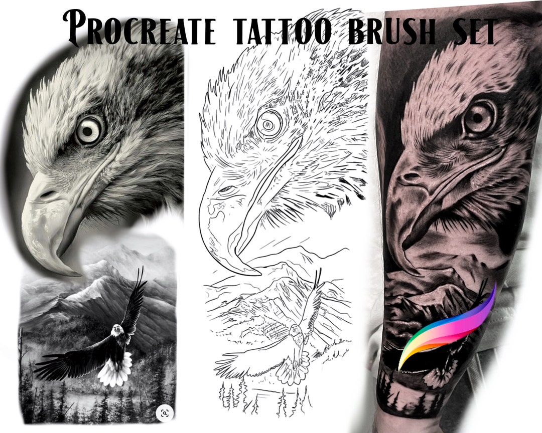 Eagle, snake, and human skull. Tattoo Stock Vector by ©insima 328749012