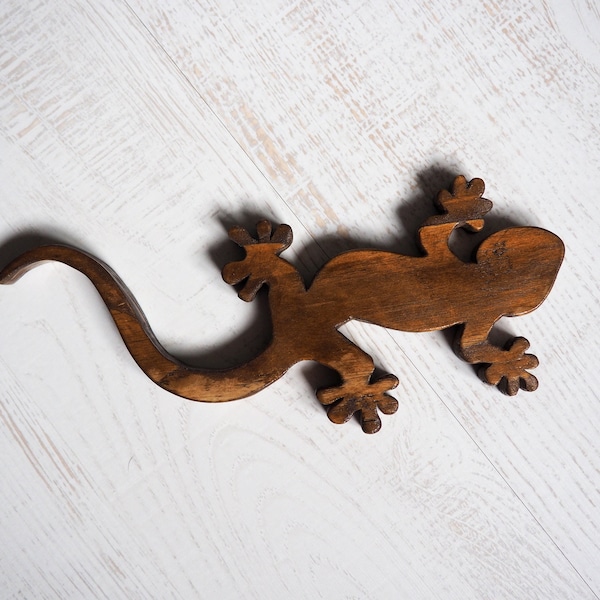 Sculpture en bois Salamandre/Gecko