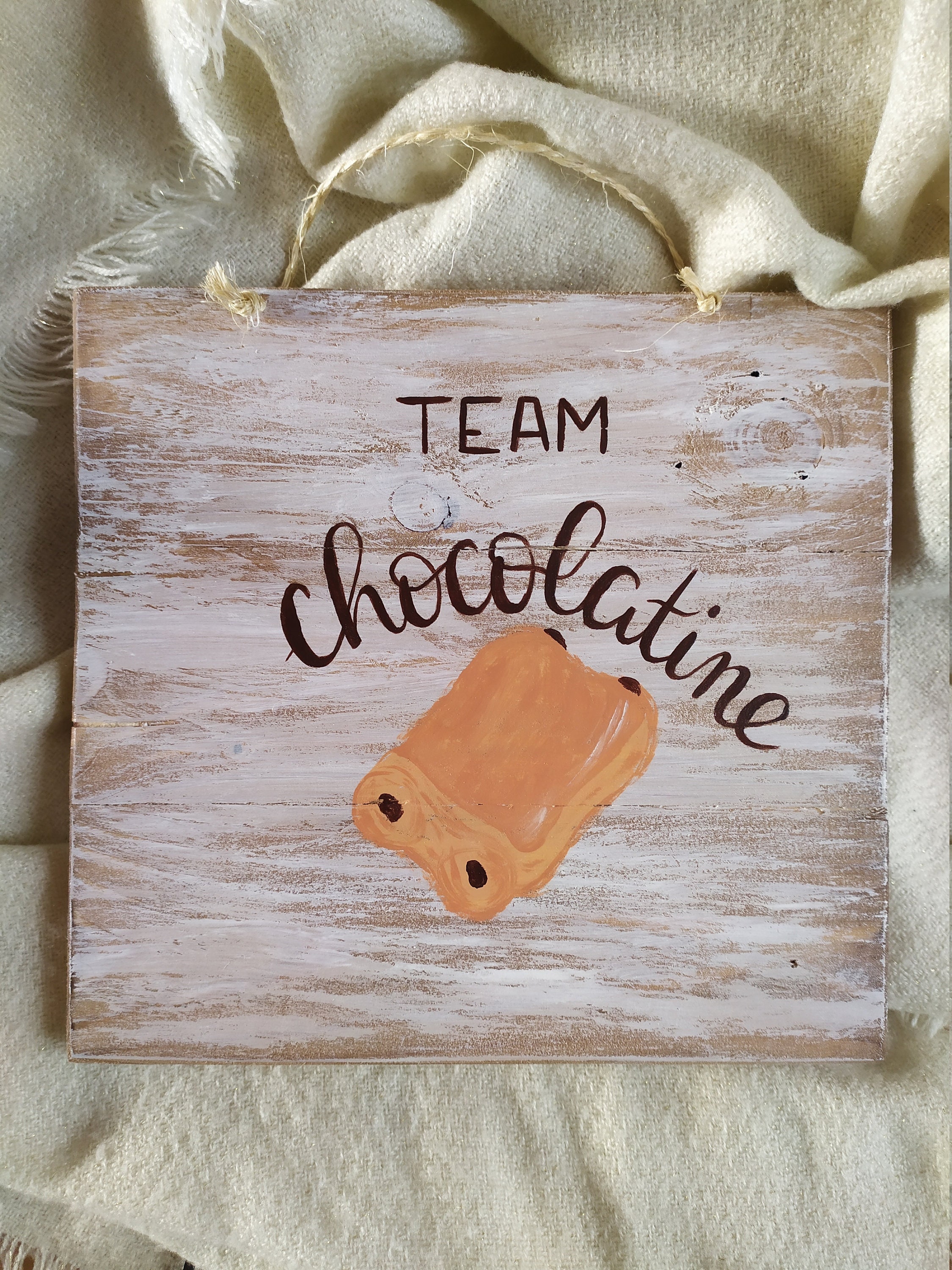 Tableau Bois Team Chocolatine