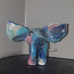 Ceramic Patchwork Elephant Sculpture