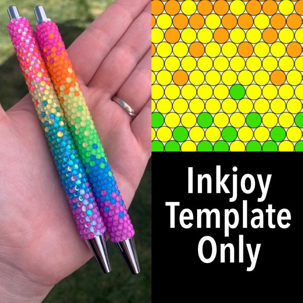 Inkjoy Rainbow Ombre Pen_Rhinestone Template_SS10 Rhinestone Template_ Inkjoy Pen Template_Rainbow Ombre_Template