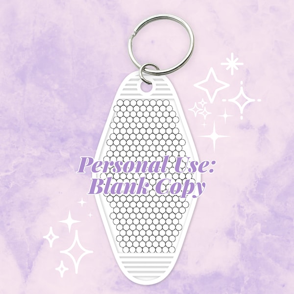 Personal Use: Blank Copy- Keychain Template | Rhinestone Template for Hotel Keychains | SS10 SS16 & SS20