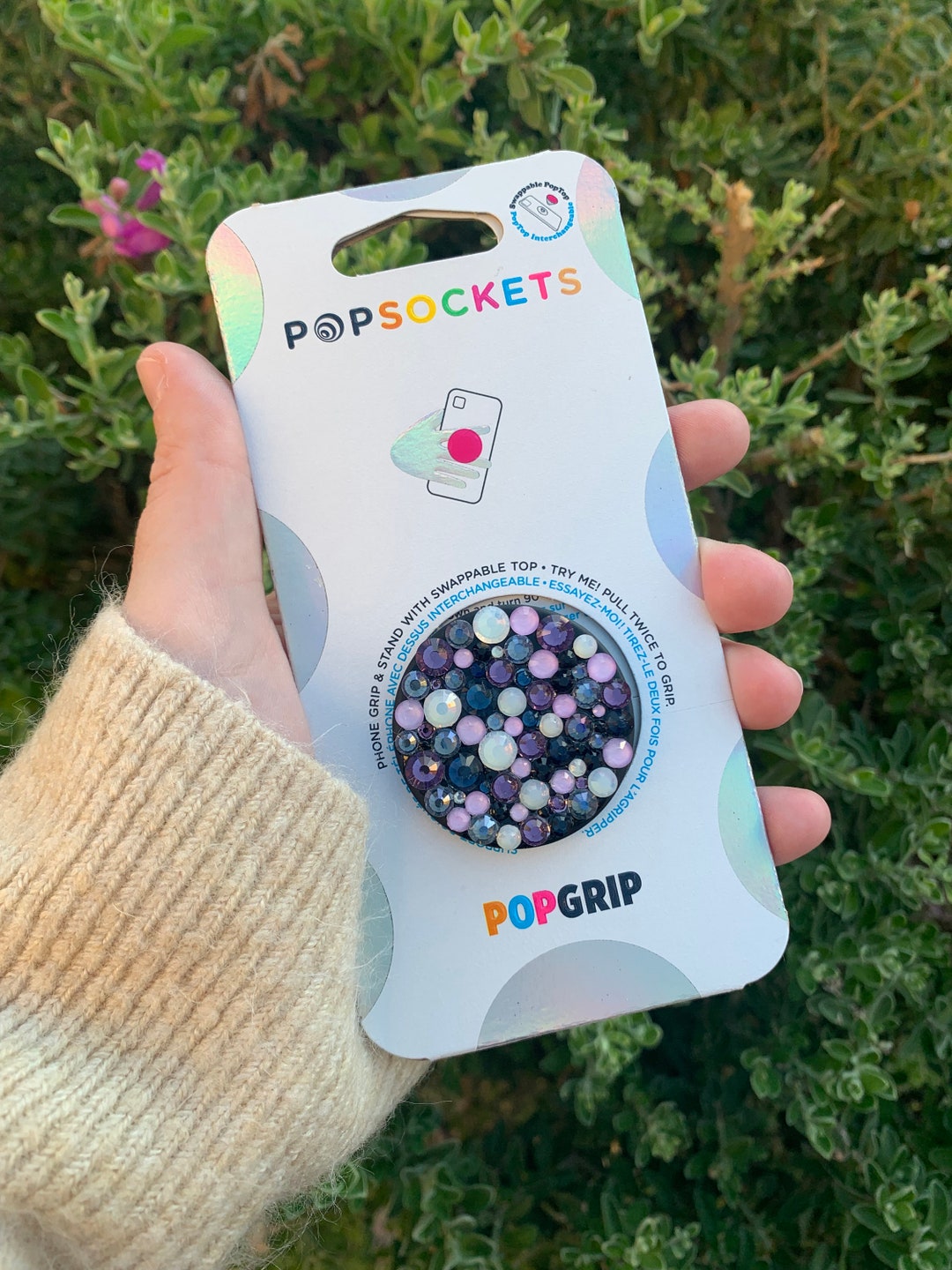 Pastel Goth Glass Rhinestone Popsocket - Etsy