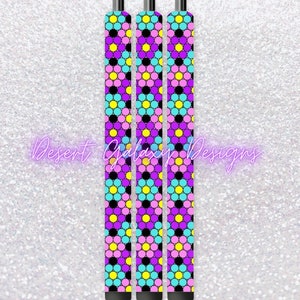 Retro Stacked Daisy Pen_Rhinestone Template_SS10 Strasssteine_ Enthält PDF für Inkjoy, Makerflo und DFR Stainless