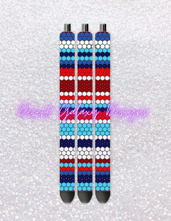 Patriotic Serape Pen_Rhinestone Template_SS10 Rhinestones_ Includes PDF for Inkjoy, Makerflo and DFR Stainless