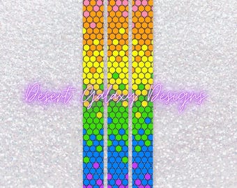 Rainbow Ombre Pen_Rhinestone Template_SS10 Rhinestones_ Includes PDF for Inkjoy, Makerflo and DFR Stainless