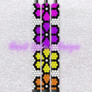 Daisy Chain Pen_Rhinestone Template_SS10 Steentjes_ Inclusief pdf voor Inkjoy, Makerflo en DFR Stainless_ DFR Matching Bestie