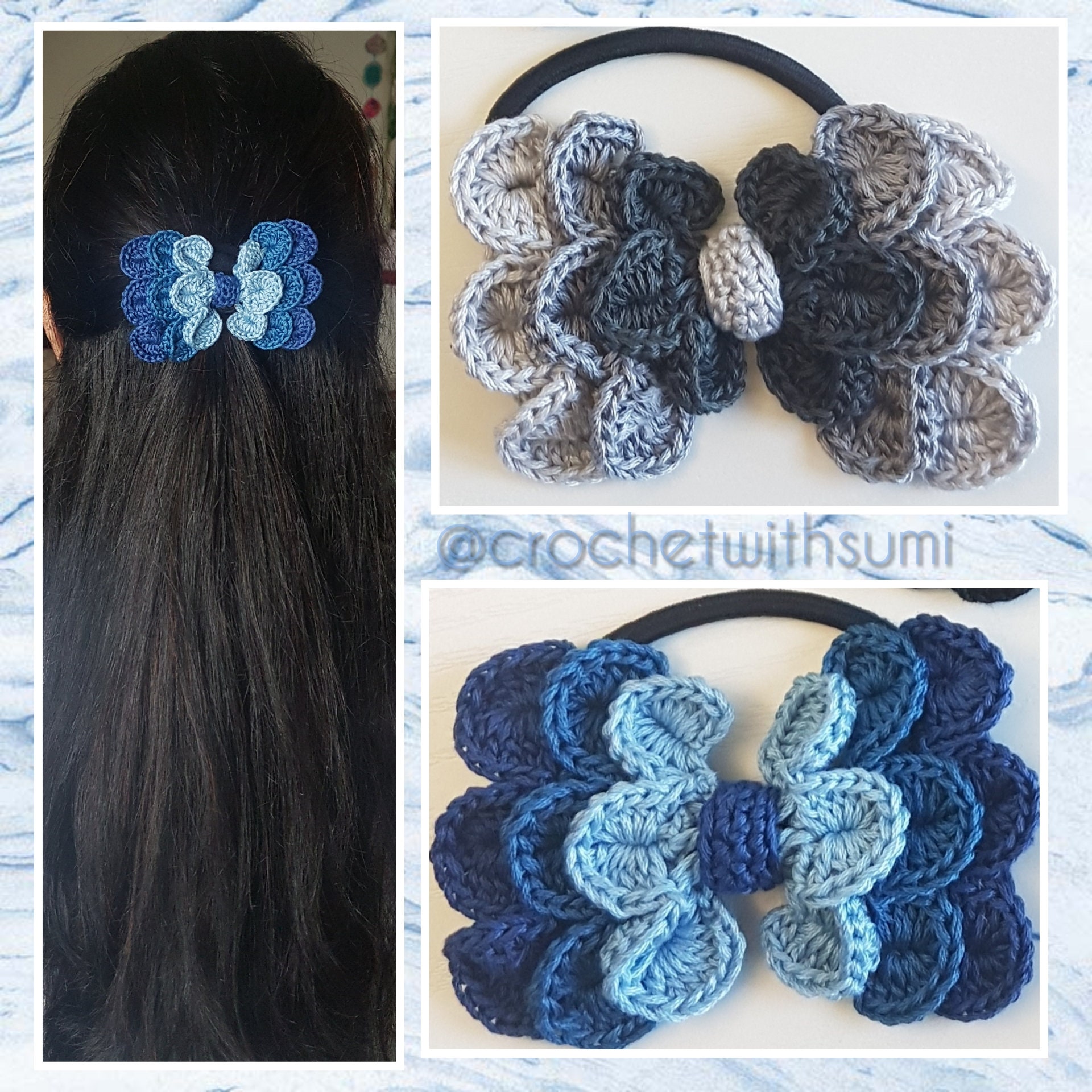 Crochet Hair Tie Etsy