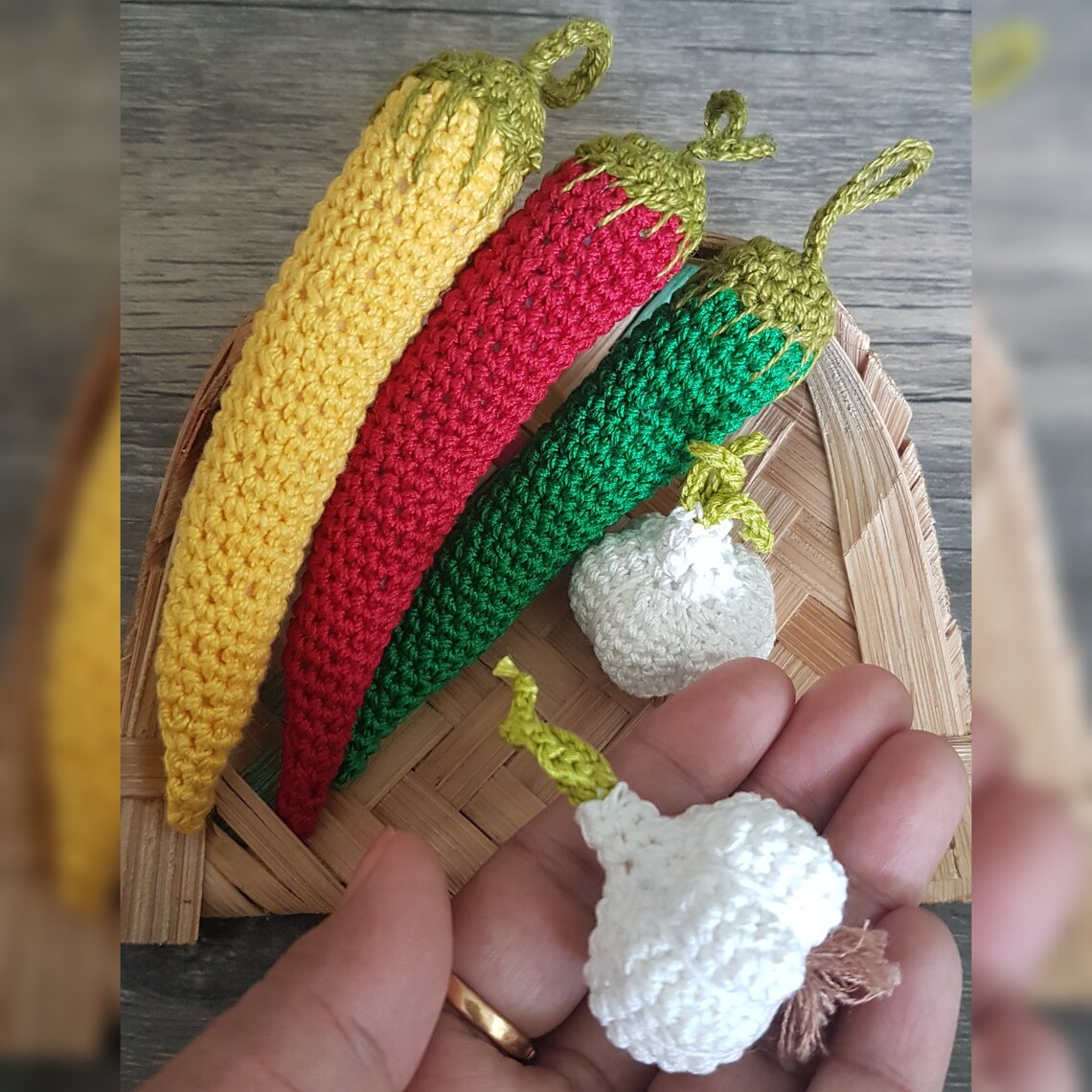 Crochet Garlic Pattern Etsy