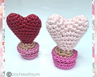 Crochet Heart Pot