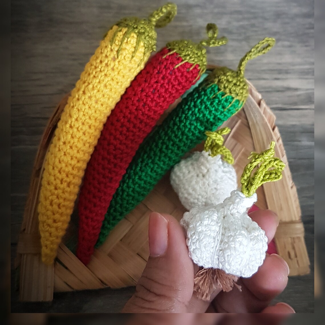 Crochet Garlic Pattern Etsy