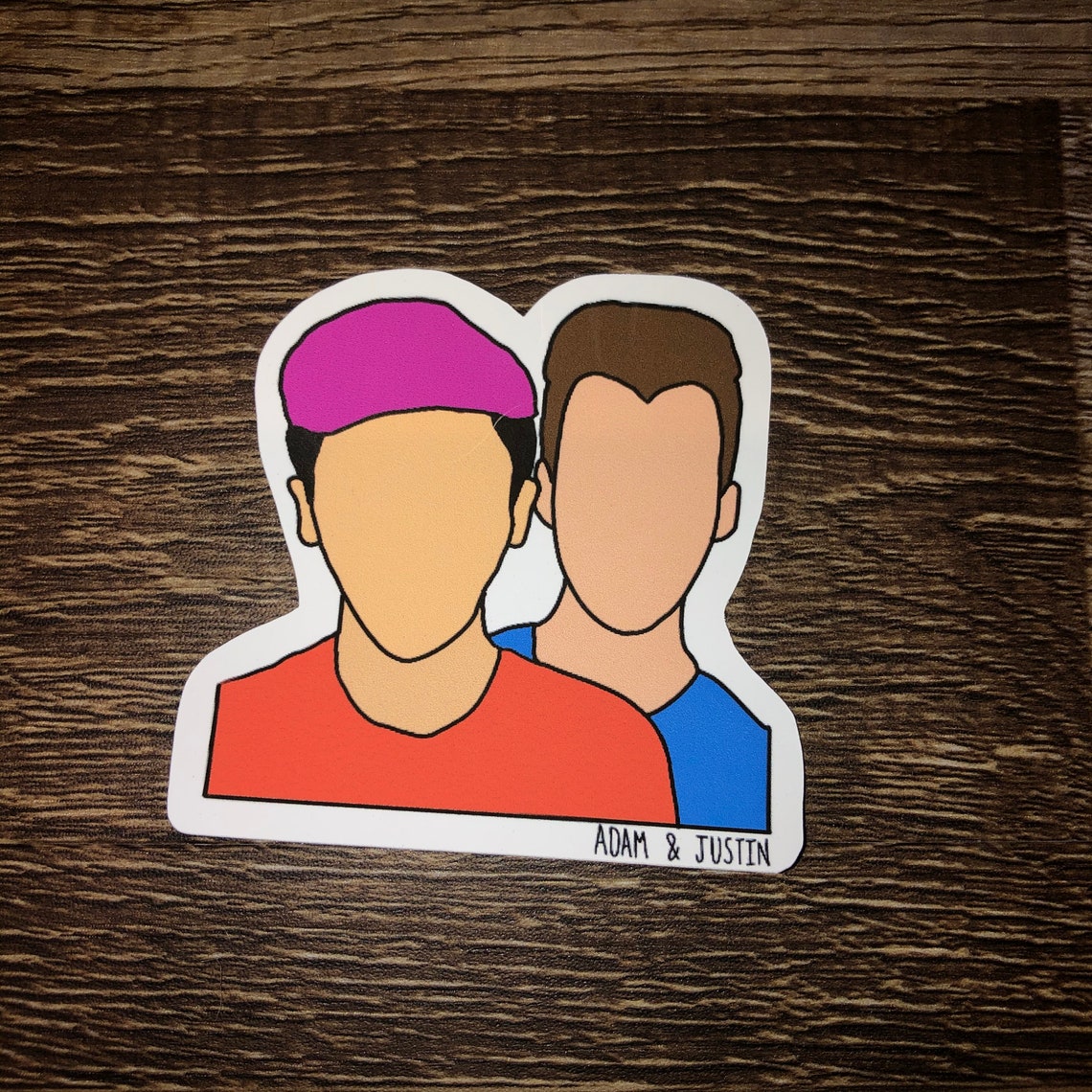 Lankybox adam and justin sticker etsy