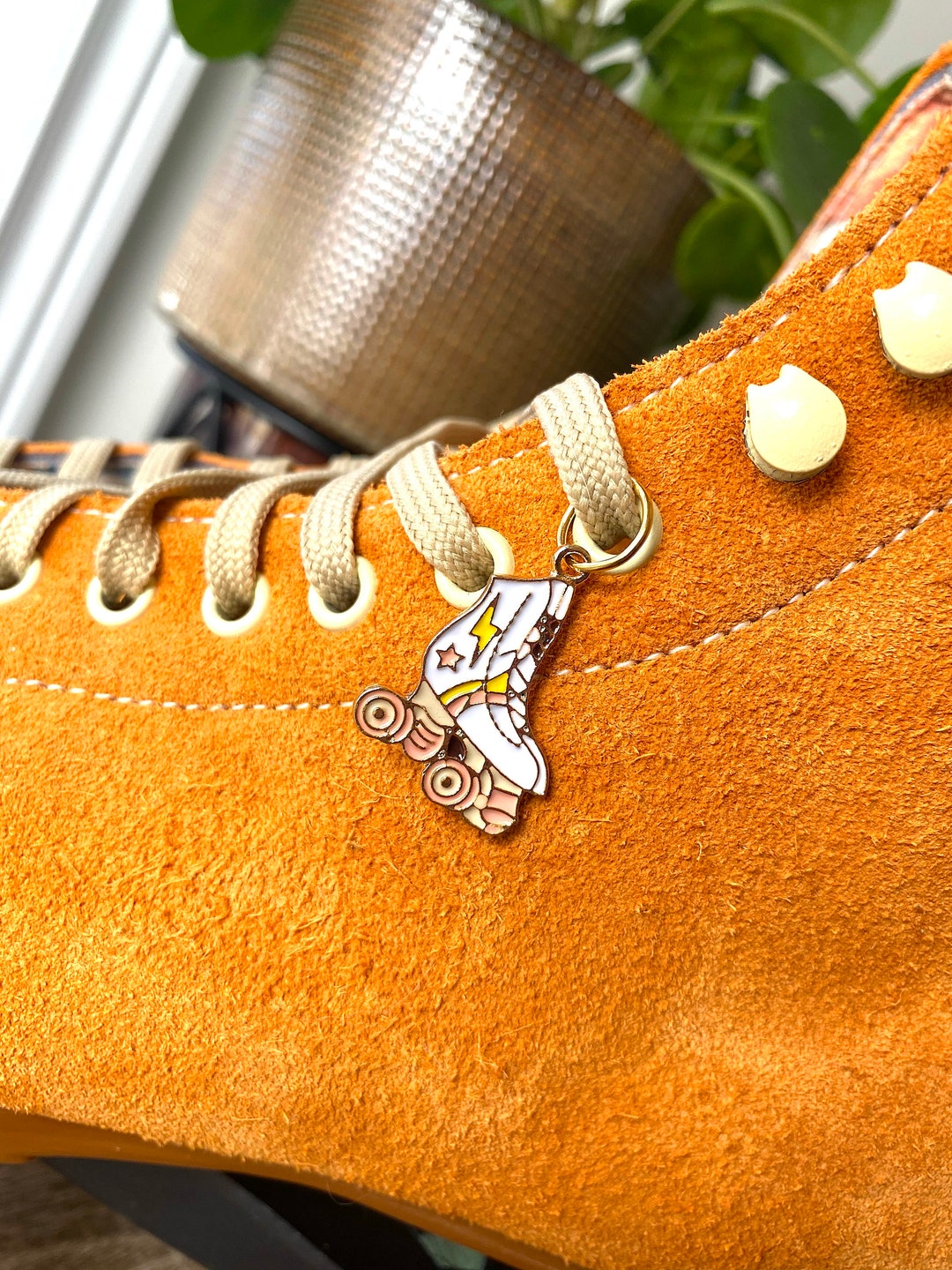 Pink Roller Skate Roller Skate & Sneaker Shoelace Accessory Etsy