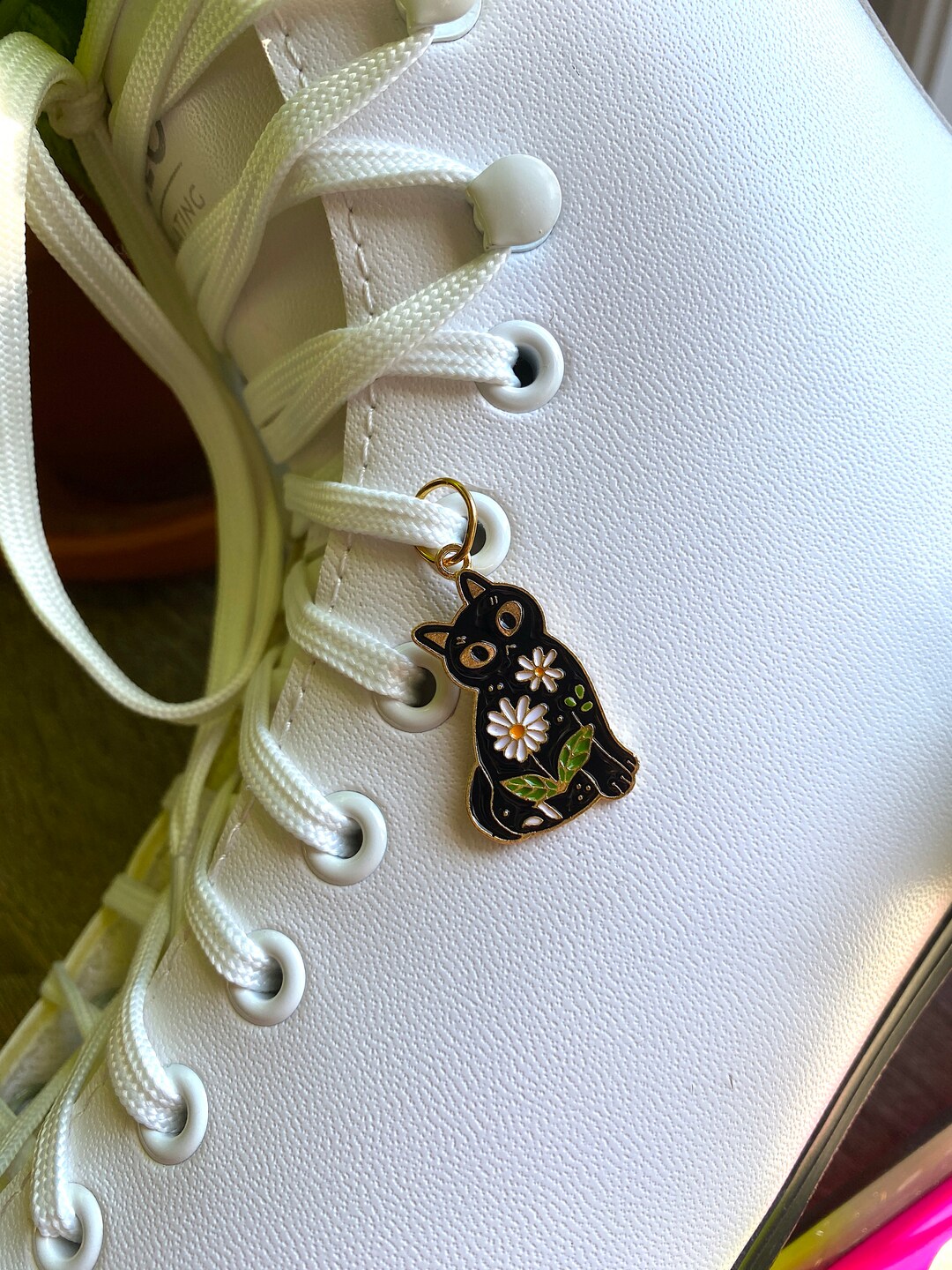 Black Cat Roller Skate & Sneaker Shoelace Accessory Charm Etsy