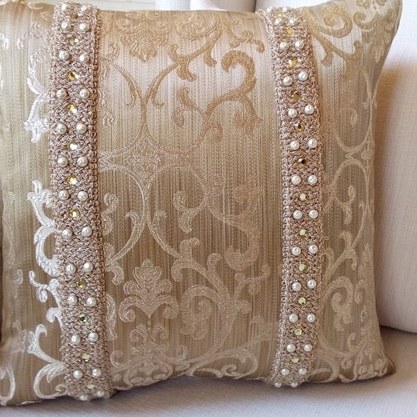 Rhinestone Pillows Etsy
