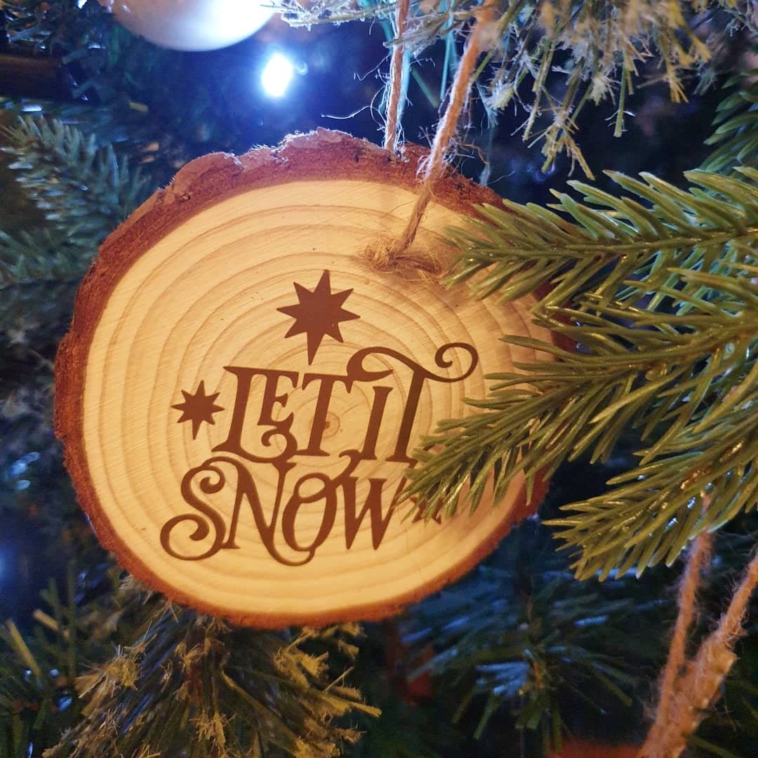 Wooden Christmas Hanging Decorations Personalised Letters  Etsy UK