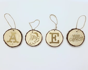 Wooden Christmas Hanging Decorations | Personalised | Letters | Name