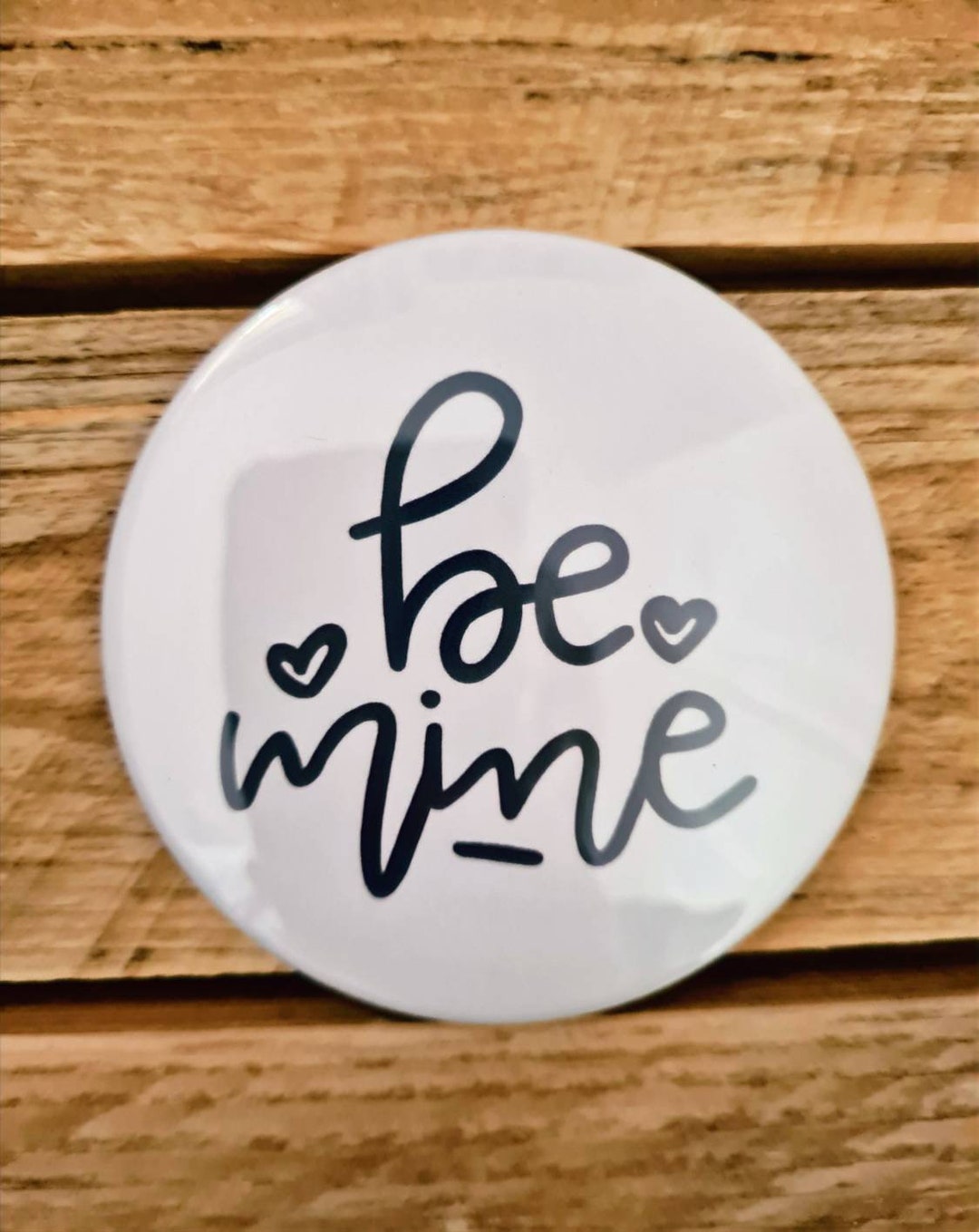 Pocket Mirror Be Mine Quote Small Mirror Blue Type Accessories Etsy